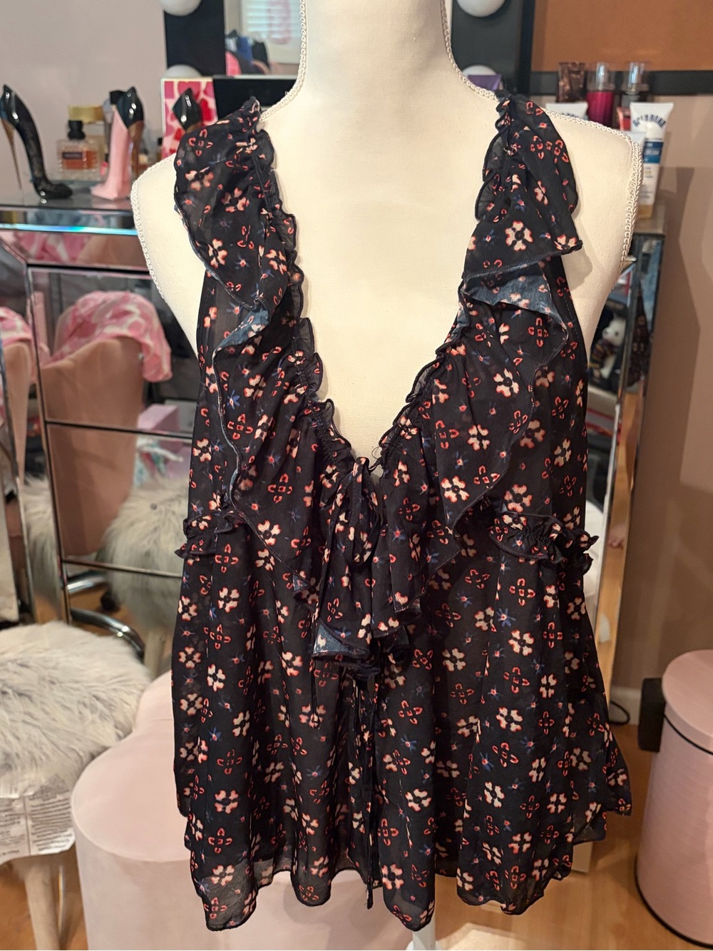NWT Free People Fearless Knit Tank in Night Sky Combo Size M - Picture 4 of 14